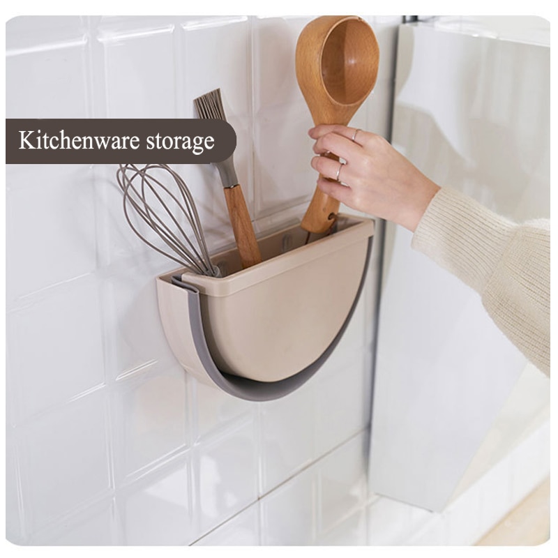 Waste Bin Hanging Trash Can Bin Cabinet Door Toilet Waste Storage Wall Mounted Folding Bathroom Cute Home Baskets Cleaning Tool