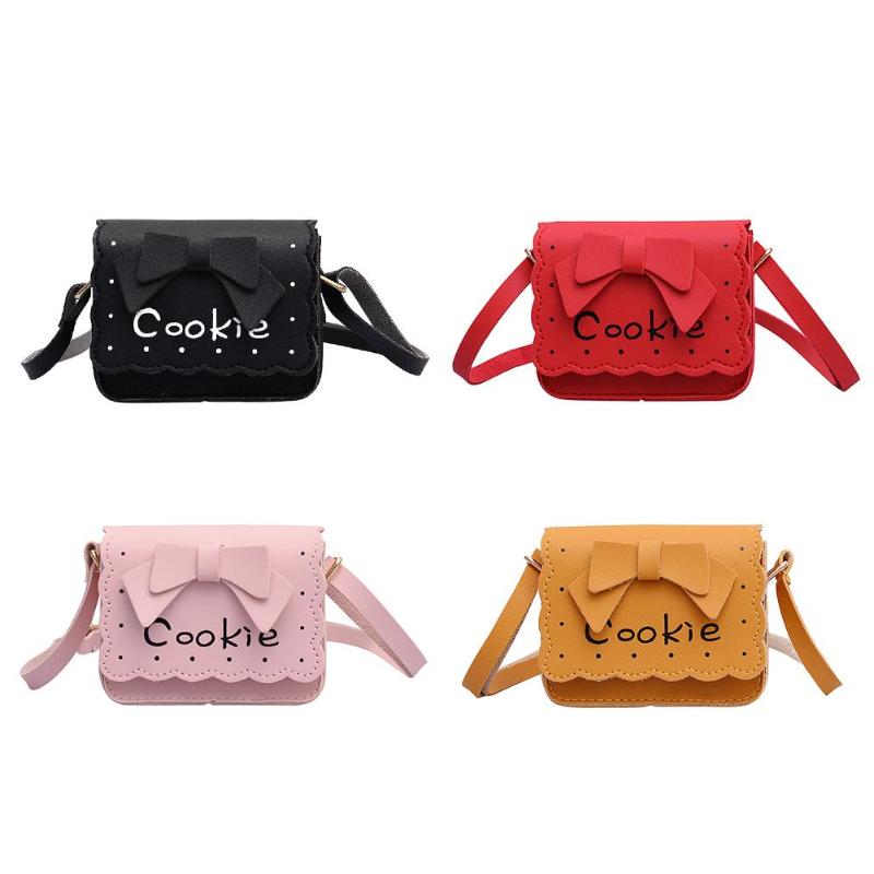 Kids' Change Purses Crossbody Bag Letters Print Girls Handbags for Children PU Leather Messenger Bag Girls Shoulder Bags