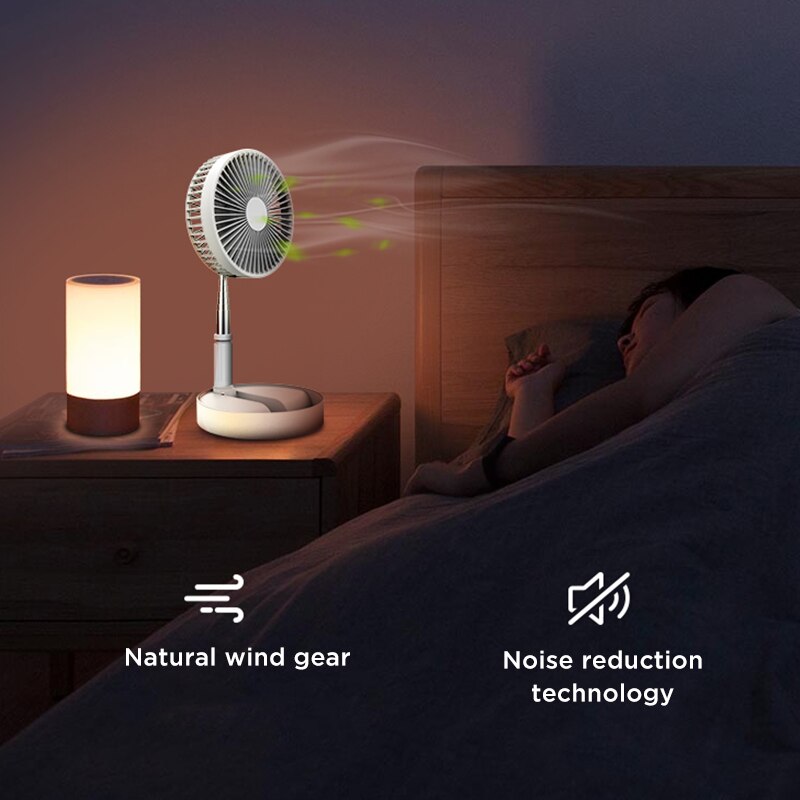 Draagbare Usb Fans Telescopische Opvouwbare Mini Ventilator Elektrische Led Fan Air Conditioner Cooler Usb Oplaadbare Kleine Bureau Tafel Fans