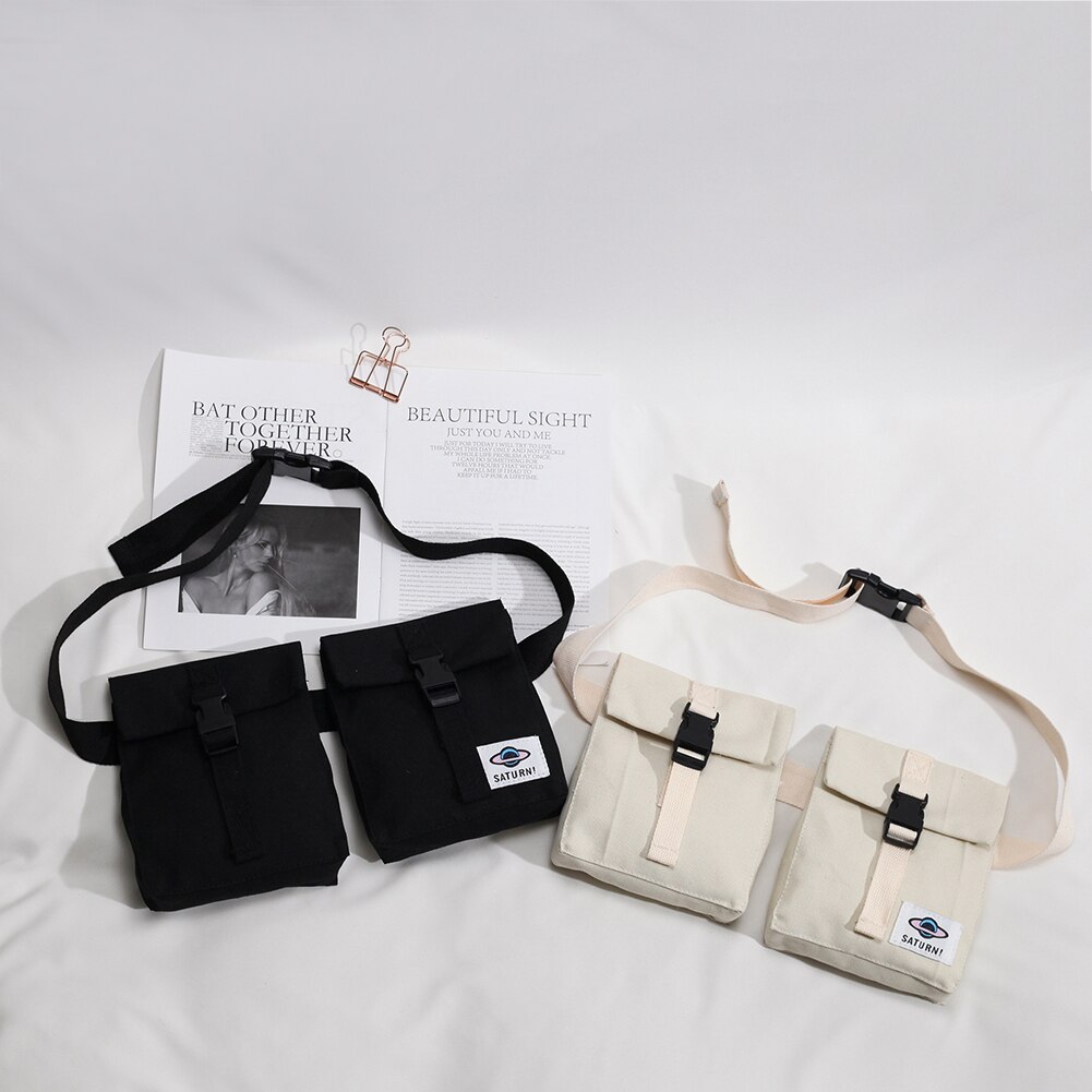 Riñonera de lona Unisex para el pecho, bolso de viaje desmontable para ir de compras, bandolera de hombro, decoración
