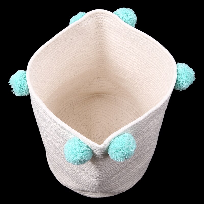 Panier à linge tissé pour vêtements sales, jouets pour enfants, panier de rangement nordique pour décoration de chambre à coucher, articles divers, boîte de rangement, beige