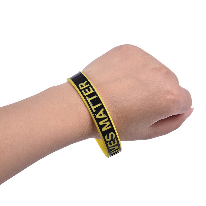 Vies noires matière Bracelet en Silicone je ne peux pas respirer Bracelet en caoutchouc Bracelet et bracelets pour hommes femmes bijoux