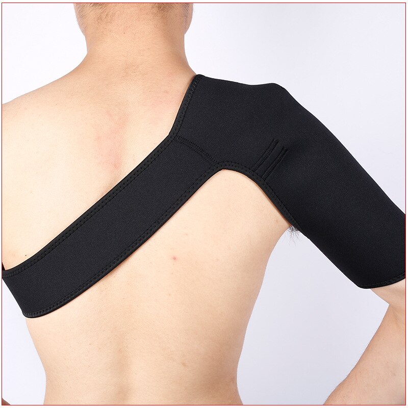 1 stk justerbar skulderbandagebeskytter behagelig til udendørs sportsledsmerterskader skulderbeskytter elastoplastrem