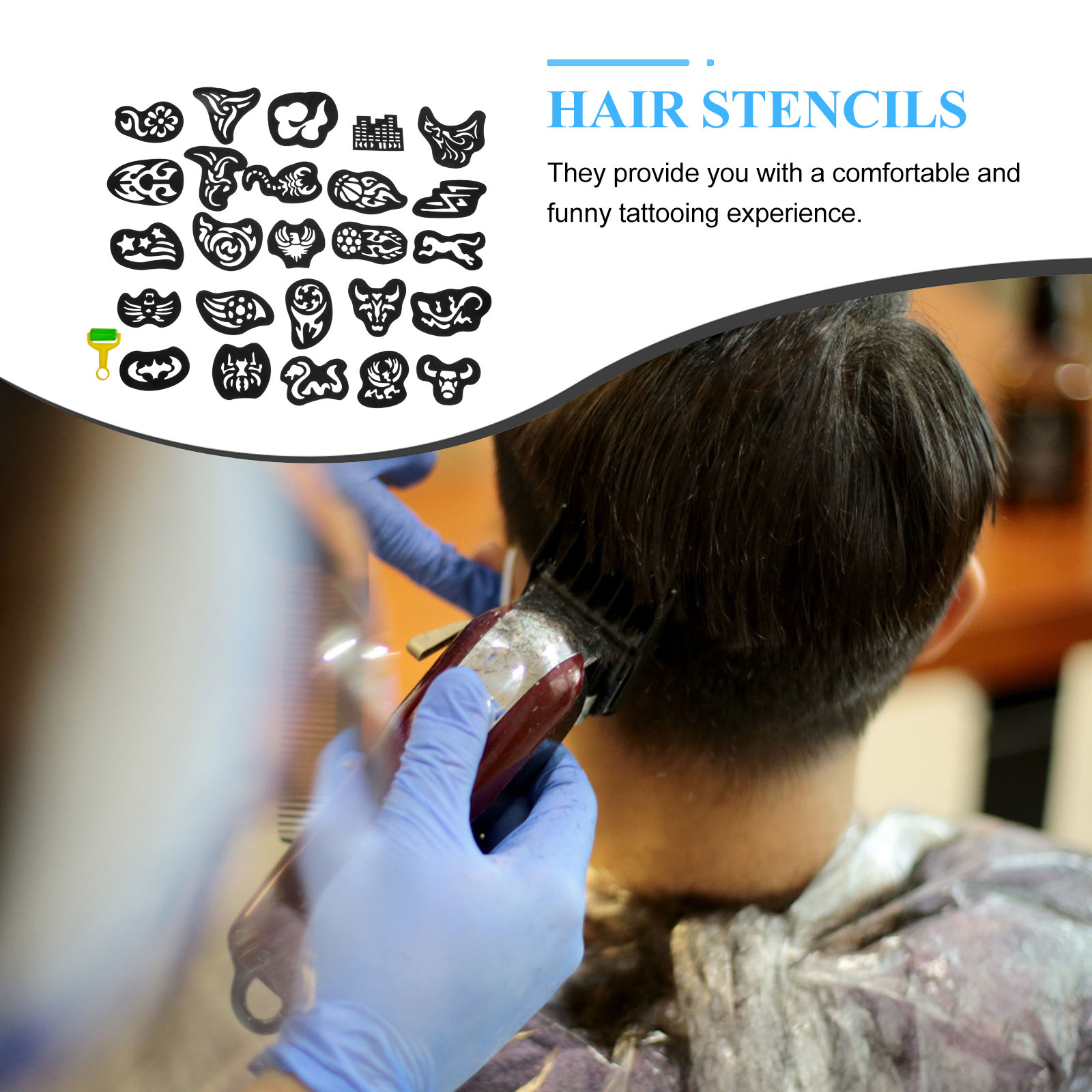25 Sheets Multi-use Tattoos Stencils Hair Tattoos Stencil Body Tattoos Molds