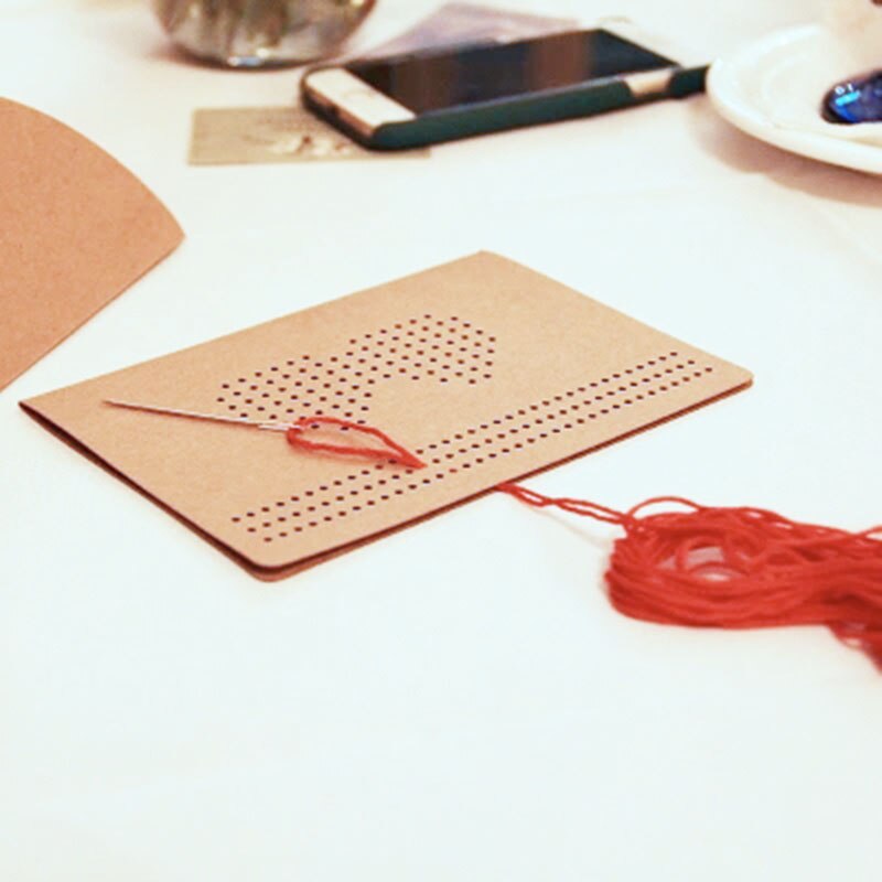 1set Handmade Kraft Paper Envelope Heart Envelope For Card Scrapbooking diy Craft Stationery Envelope