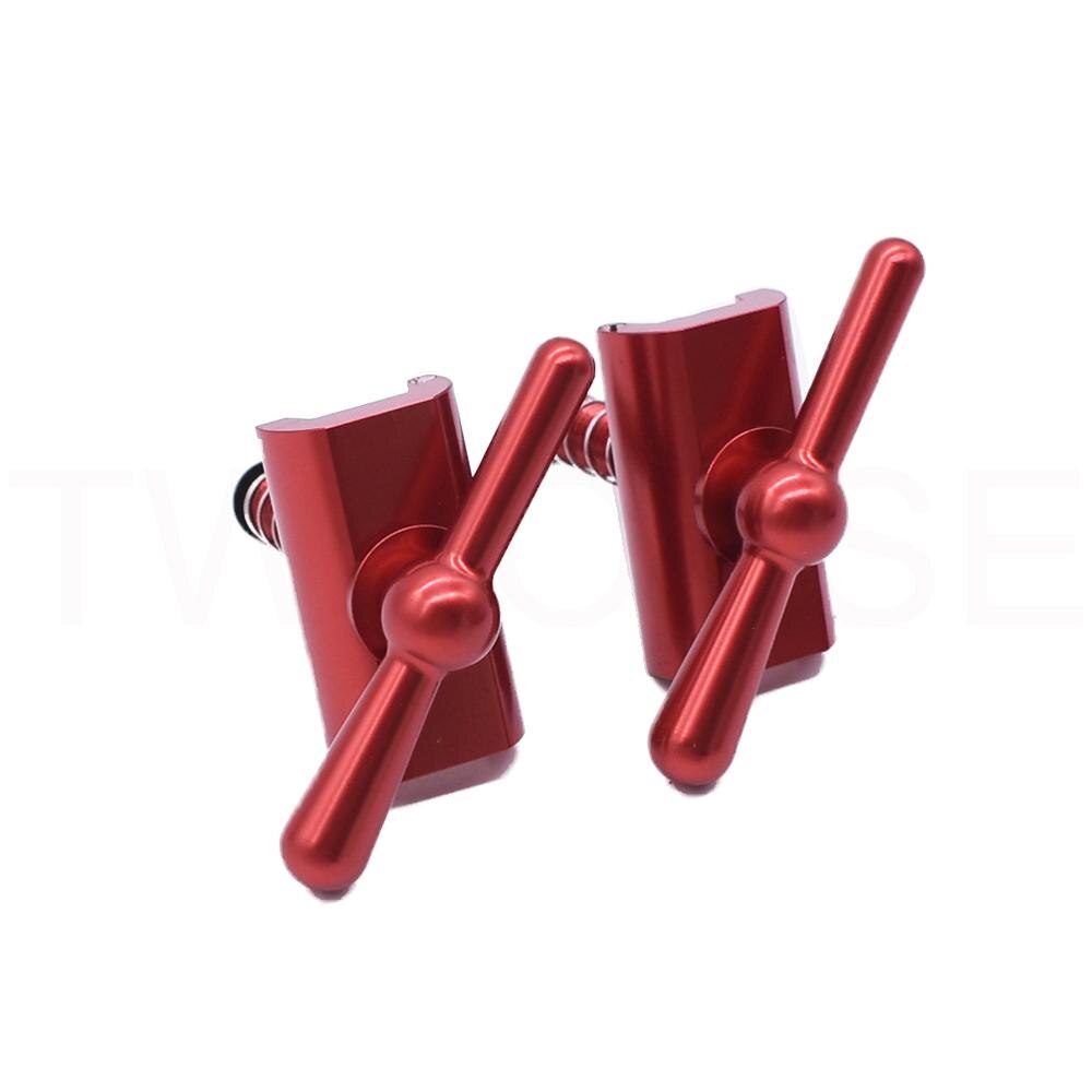 Twtopse 30g magnetisk hængsel klemplade til brompton foldecykel 3 tres cykel c klemplade letvægts aluminiumslegering del: Rødt sæt