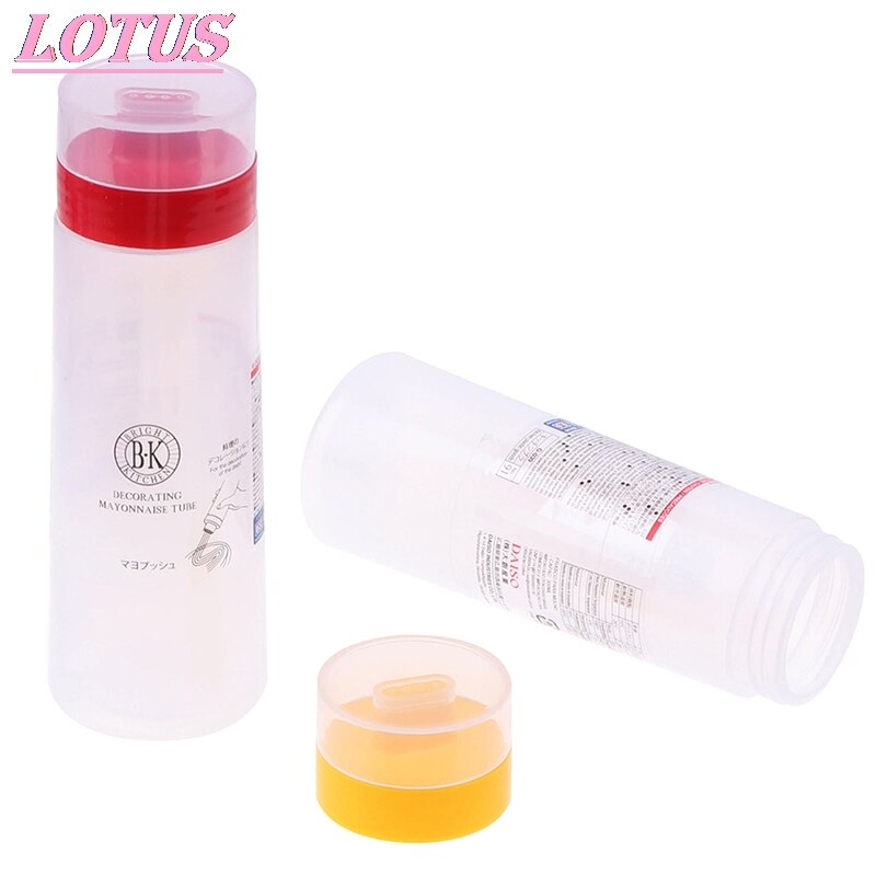 Saus Fles Veilige Hars Voor Ketchup Jam Mayonaise Olijfolie Squeeze Dispenser Cruet Keuken Accessoires Gereedschap 4 Gaten 300ml