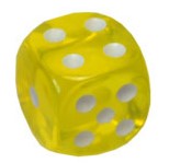 20 stk / sæt 8 farver casino terningssæt 16mm akryl / plast digital terning drikker terning gambling gennemsigtig terning 6 sider poker terninger: Gennemskinnelig gul