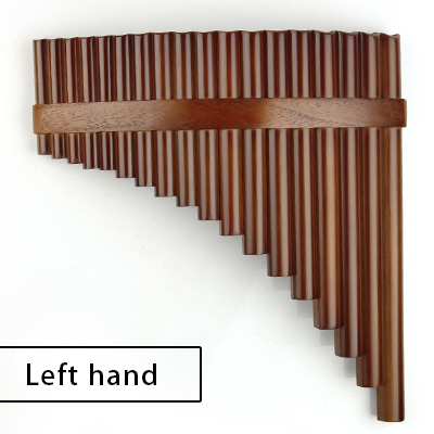 18 rør brownpan fløjte f nøgle pan rør træblæser instrument traditionelle musikinstrument bambus pan fløjte: Venstre