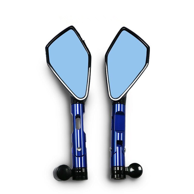 CNC Aluminium Motorbike Stuur Spiegels Achteruitkijkspiegel 6 Kleuren Spiegel voor Honda X-ADV 750 Grom MSX125 MSX125SF: blue