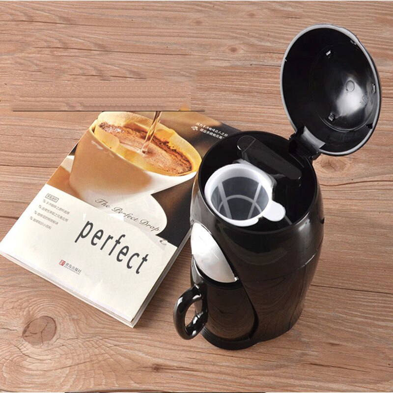 Single Coffee Machine Small Drip Tea Machine Portable Multi-functional Washing and Boiling Appliance For Home Office Black /Pink