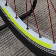 Leo 16 strimler hjul klistermærke reflekterende fælg stribe tape mtb landevejscykel cykel hjul fælg lys reflekterende klistermærker