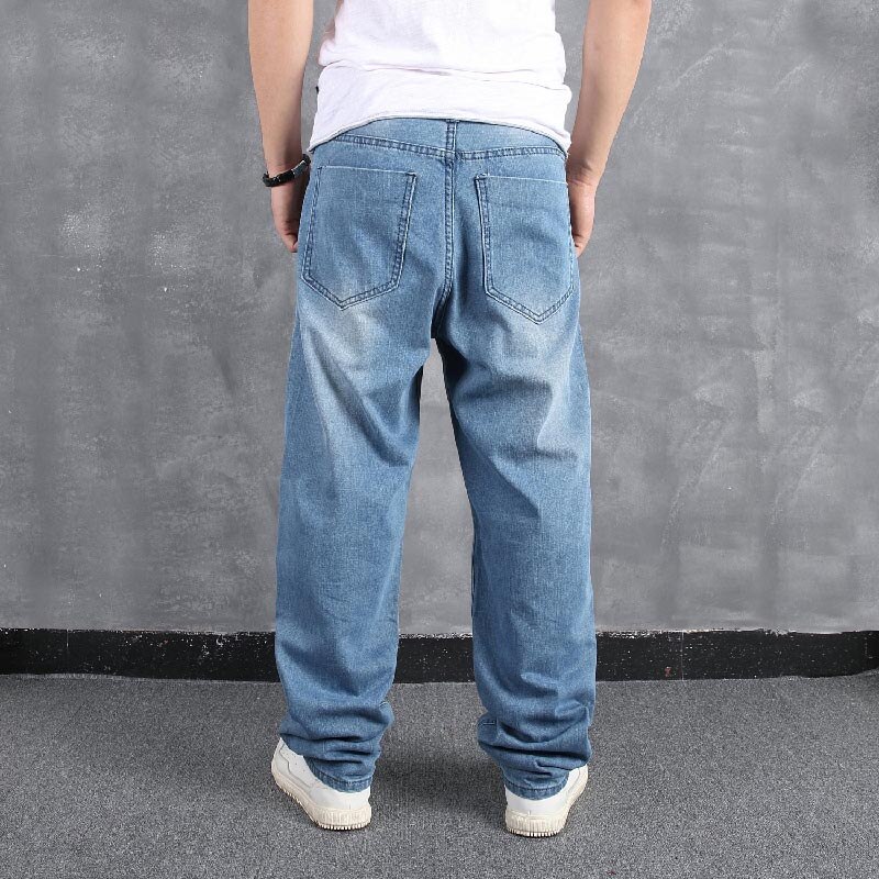 Mcikkny – pantalon en Denim pour homme, style Hip Hop, Bagger, large, uni, grande taille, 30 à 46