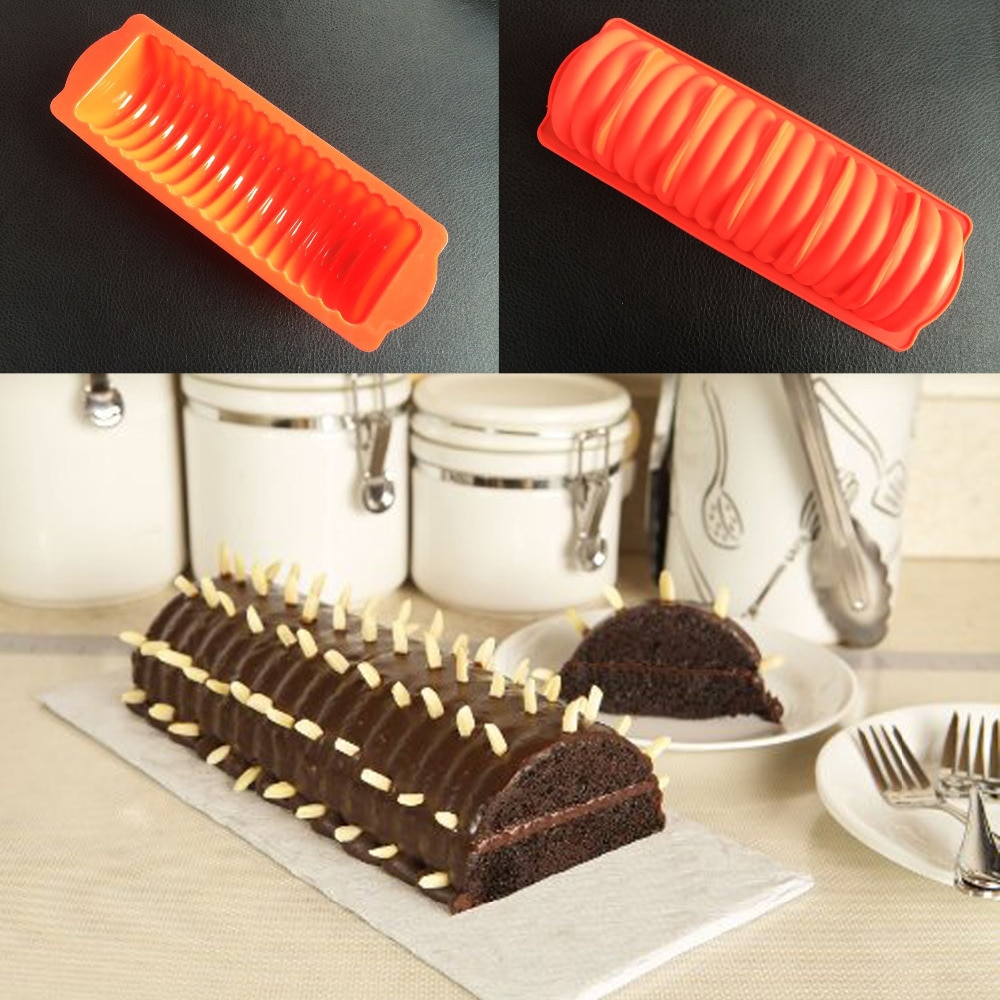 DIY Cilinder Rupsen Bundt Cake Mousse Brood Loaf Silicone Mold Bakken Pan Cake Pasteuze Tools Siliconen Pan Mold