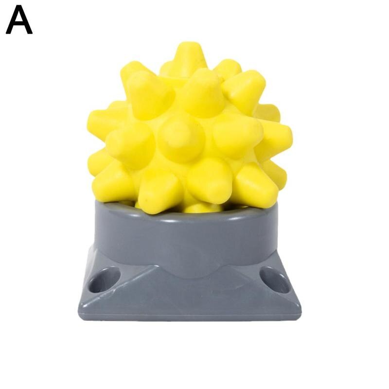 Spiky Massage Bal Roller Yoga Voet Hand Voet Massager Therapie Acupunctuurpunt Met Base Draagbare Body Ontspannen Spier Rumble: Yellow
