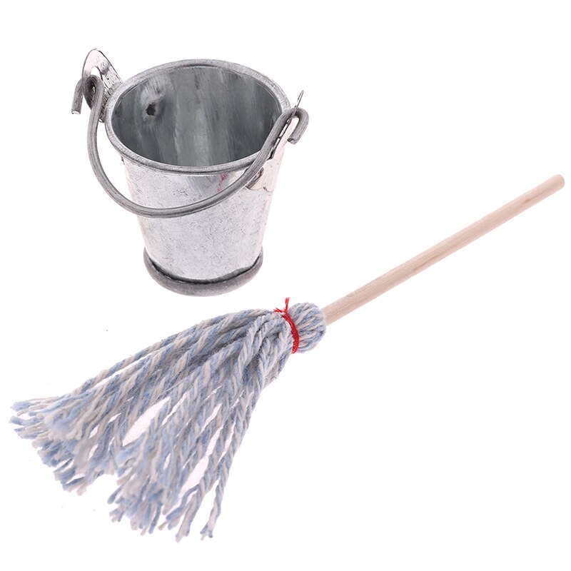 Mini Borse A Secchiello Mop di Pulizia del Pulitore di Decorazione In Miniatura Mobili Giocattolo 1:12 bambola Cucina Soggiorno Accessori Per La casa delle bambole: 21