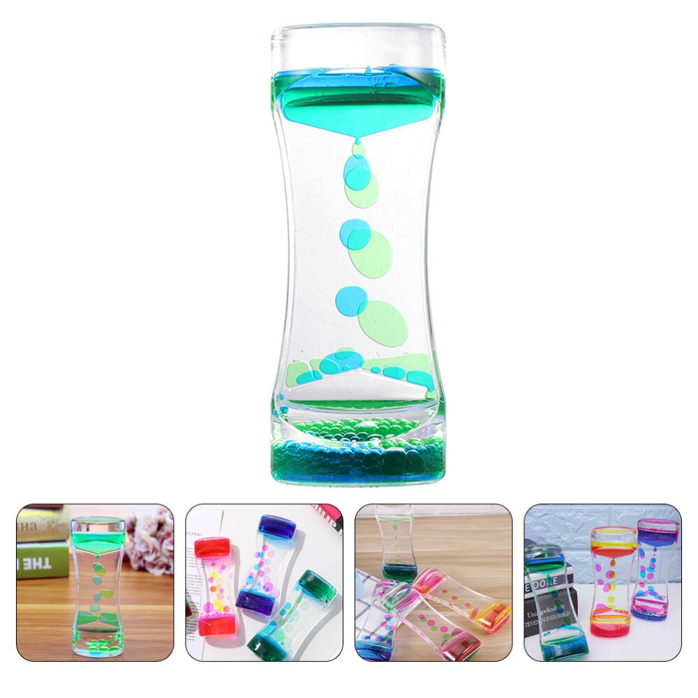 Bubble Zandloper Action Vloeibare Timer Bureau Decor Ambachtelijke Kunst Voor Thuis: Blue Green