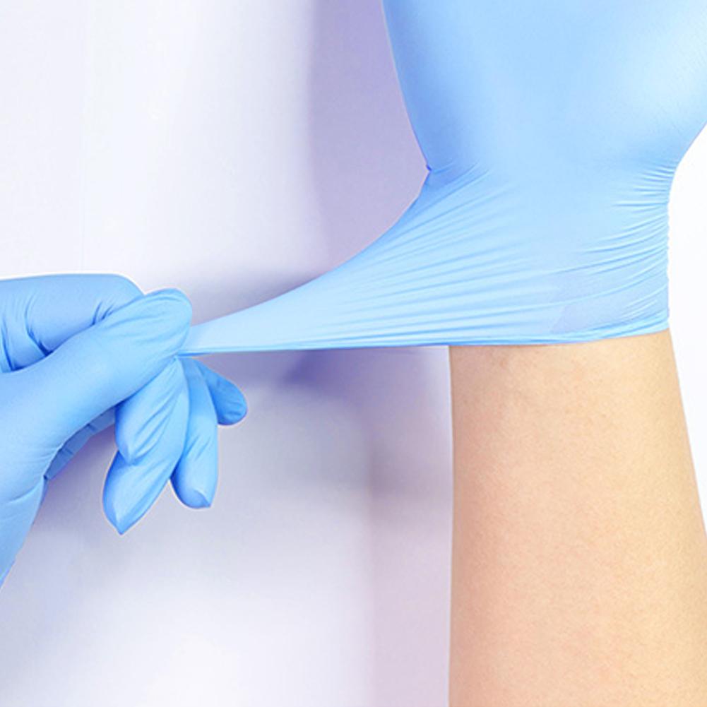 Guantes desechables de nitrilo resistentes al agua, guantes de látex sin polvo para el hogar, cocina, laboratorio, limpieza, 10 Uds.