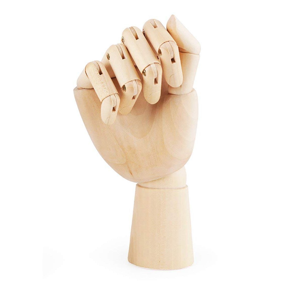 PPYY -Wood Artist Drawing Manikin Articulated Mannequin with Wooden Flexible Fingers 10 inch Right Hand