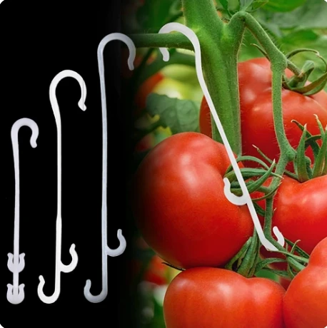 50/100 Stück Tomaten-Stützhaken, 9,5/13/16 cm, Pflanzen-Stütz-Gemüse-Clips, um Tomaten- und Obstcluster vor Kneifen zu verhindern