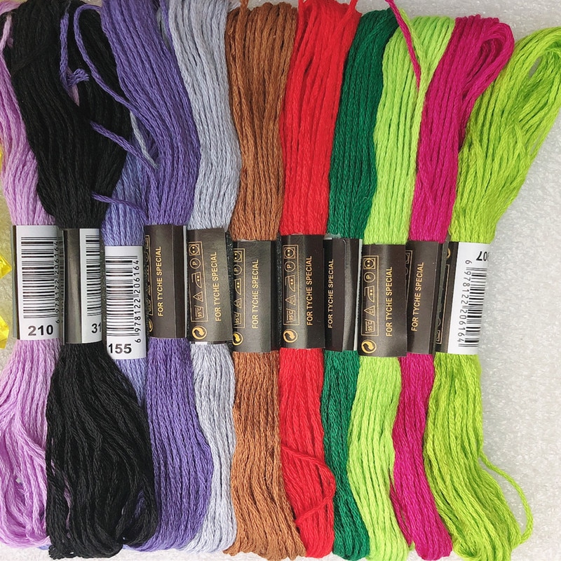 25 pcs Random Color embroidery Thread DIY Silk Line Branch Threads Similar Thread Floss Skein Cross Stitch Thread