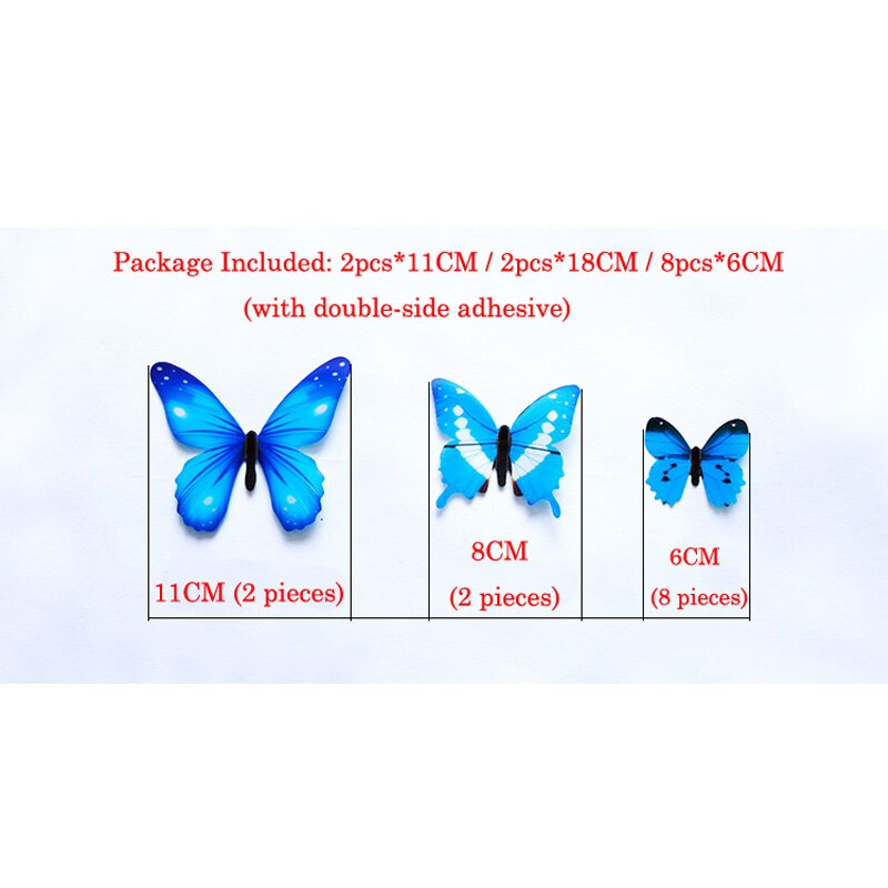 12Pcs/set kids Luminous Wall Sticker Living Room Butterfly for Children Party Decoration Home 3D Stickers Glow In The Dark Toy