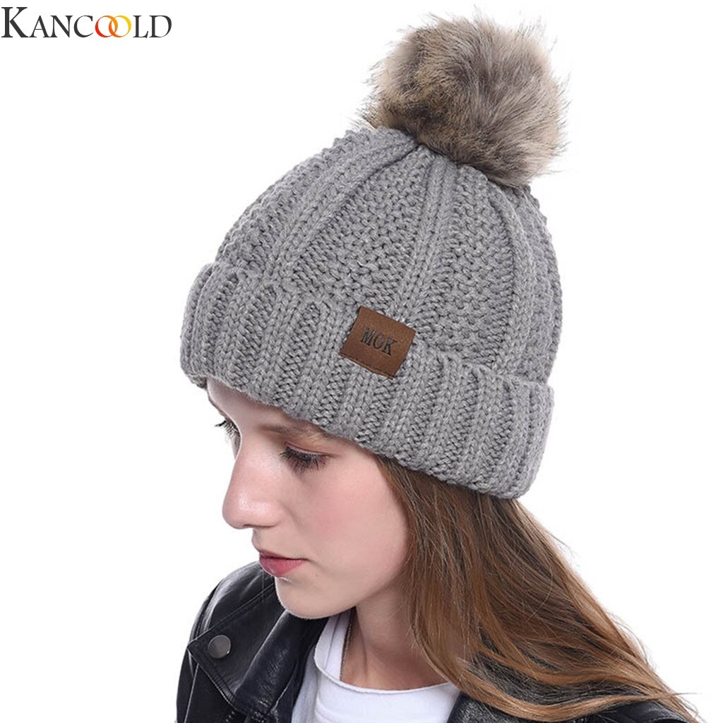 KANCOOLD Neue Frauen Mädchen warm Halten Winter Beiläufige Gestrickte Hütte Wolle Säumen Hütte Ski Hütte Männer Und Frauen lässig outwear: GY
