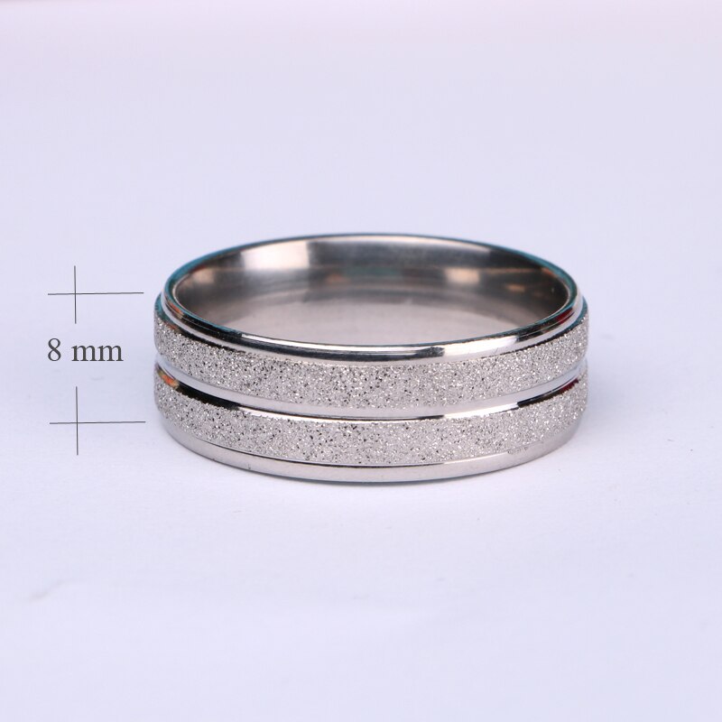 Guld og sølv farve rustfrit stål ringe til kvinder til mænd skinnende finger ring hele smykker