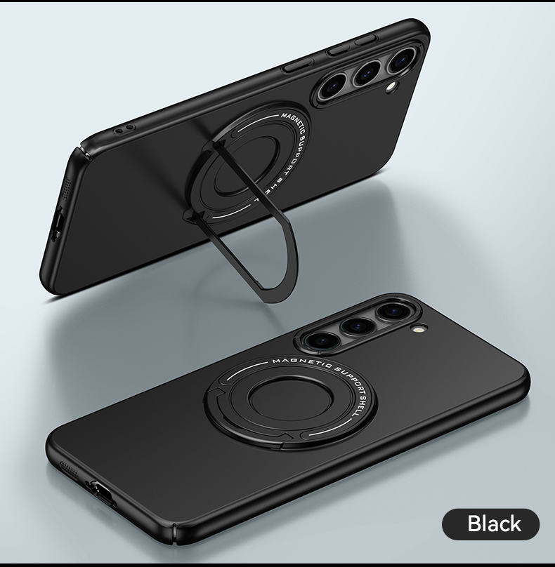 Ultra Thin Hidden Stand Hard Case For Samsung Galaxy S25 Ultra S24 S23 Plus 5G Kick Stand Magnetic Cover For Magsfae Car Charger