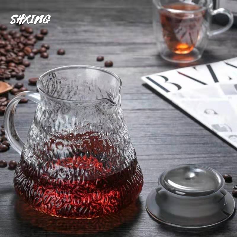 Coffee Three-piece Set with Coffee Paper Coffee Thread Coffee Sharing Pot, Reusable Glass Pot Coffee Pot Set V60 Coffee Set