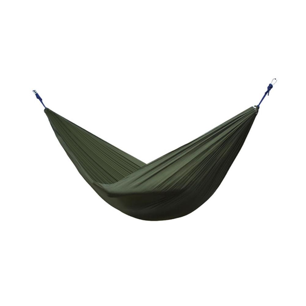 Nylon Hängematte Erwachsene Garten Freizeit Tragbare Reise Camping draussen Jagd Schlaf Schaukel Bett Moskito Netz Hängen Bett: ArmyGreen