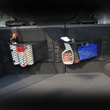 Universele Auto Opslag Netto Auto Pocket Bagage Houder Organizer Seat Bag Stok Tape Nylon Mesh Netto Zak Auto Styling