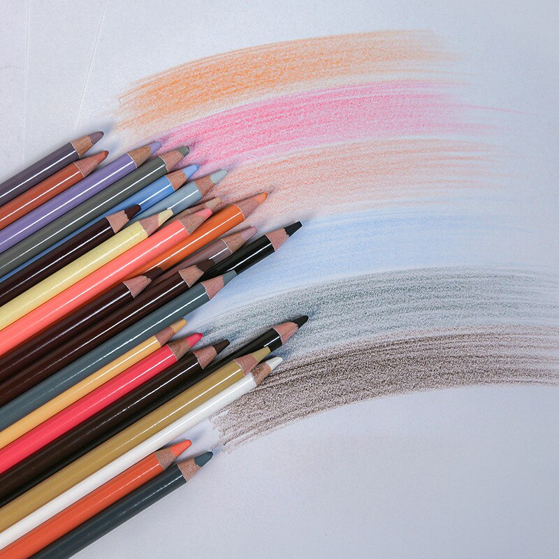 Lápices de colores con personajes de 24 colores, juego de plomo para pintar la piel, retrato de colores, suministros de pintura artística pintados a mano