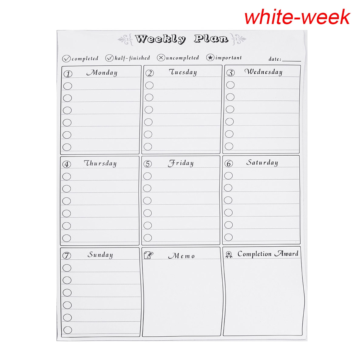 Magnetic Fridge Wall Art Sticker Calendar Monthly Weekly Planner A3 White Board Fridge Magnets Message Board Remind Memo: White Weed