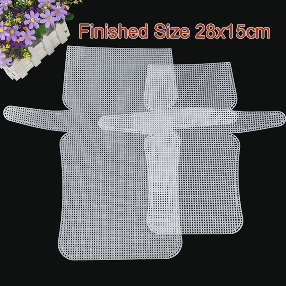 Tissu en maille plastique pour sac, tapis, bricolage, couture artisanale, crochet de loquet, accessoires de grille, fournitures artisanales: L