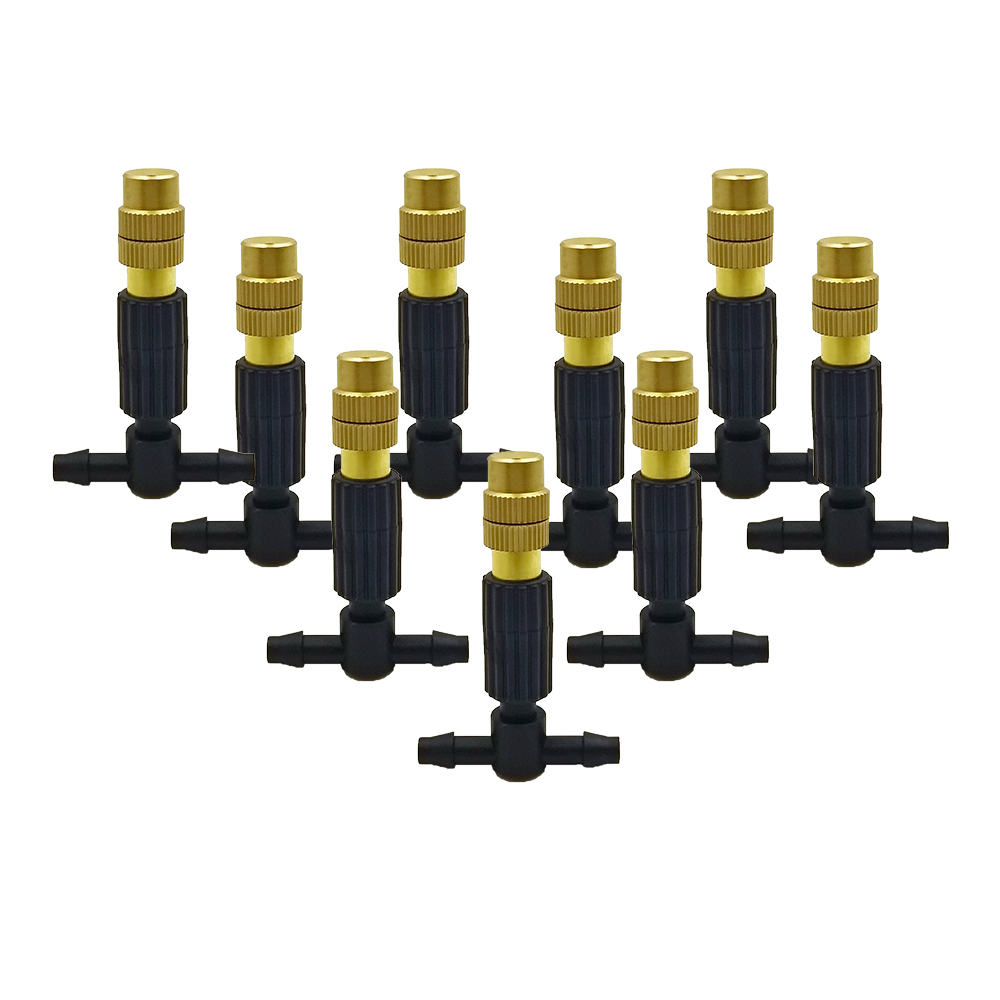 15M-30M Sistema di raffreddamento a nebulizzazione esterna Irrigazione da giardino Irrigazione 1/4 '' Ugelli atomizzatori in ottone Tubo da 4/7mm per serra da terrazza