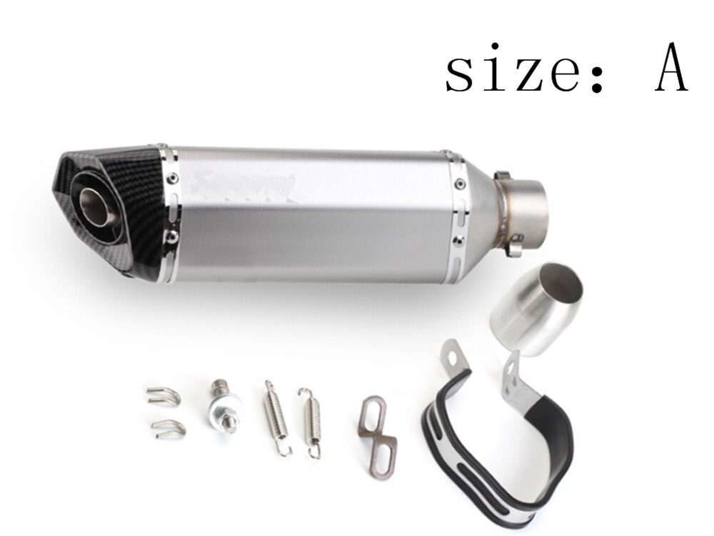 motorcycle modification exhaust pipe modified muffler Motocross for KTM LC4 Supermoto 990 AdventuRe 990 SMC SMCR EnduRo R MC-R: Size A Silver