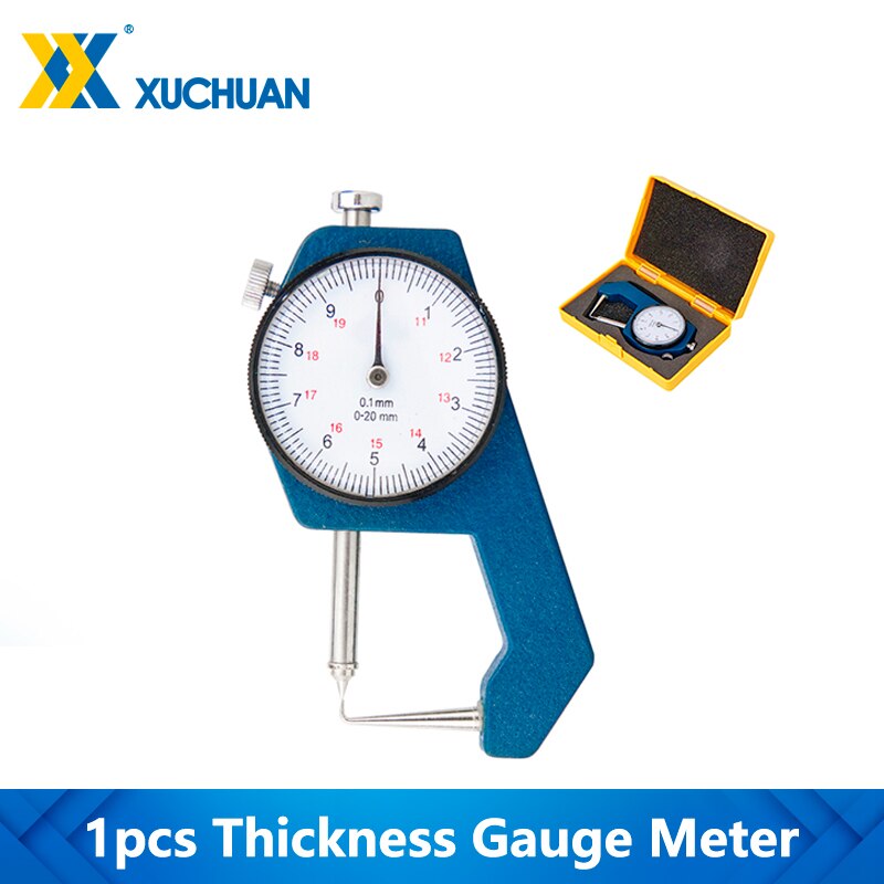 Curved Tip Dial Thickness Gauge 0-20mm 0.1mm For Hollow Pipe Or Circular Tube Caliper Measuring Tools Thickness Meter Tester