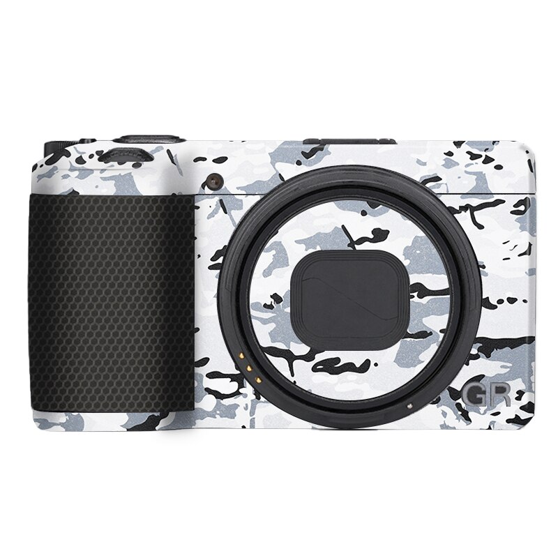 Autocollant en vinyle pour appareil photo GR3, couverture pour RICOH GRIII / Richo GR IIIX, Premium: White Camouflage