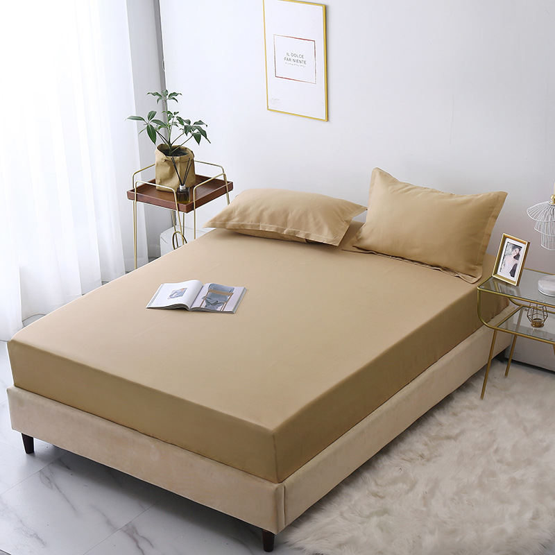 Effen Kleur Zwart All-Inclusive Matrashoes Zachte Schuren Koning Queen Size Bed Hoeslaken Niet Inclusief Kussensloop
