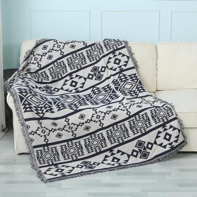 American adult Knitted Throw Blanket white black geometry blanket throw Home Cover travel bed sofa Use FG1097: 2 / 90 X 210 CM