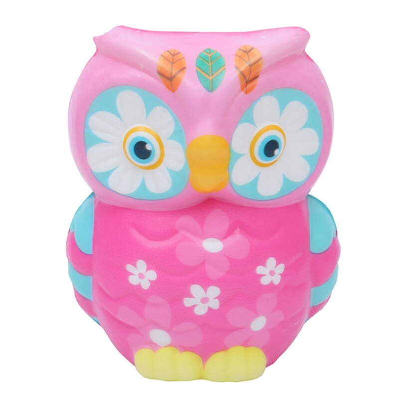 mignon hibou coloré Squishy Simulation Animal lente augmentation presser jouet parfumé soulagement du Stress jouets pour enfant fête de noël: Pattern 03