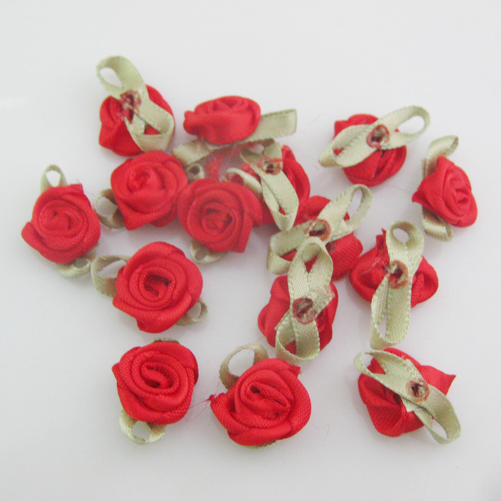 30 Farben zur Auswahl, 50 Stück, modische Rosenrosetten mit Blatt, Stoff, Blumen, Zubehör, DIY, Basteln, Nähzubehör