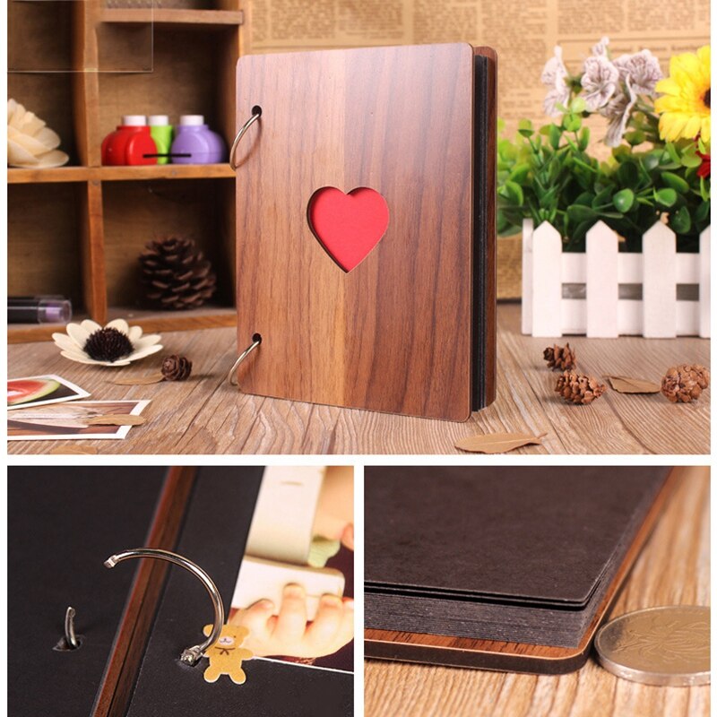 6-inch love wooden album collector's edition retro handmade album youth graduation photo commemorative album