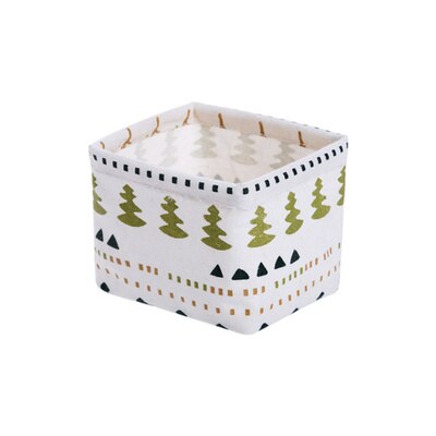 Cute Geometric Patterns Printing Canvas Office Desktop Storage Organizer Stationery Holder Storage Box Desktop Cosmetic Box: C