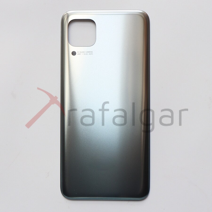 Back Cover Voor Huawei P40 Lite Back Batterij Cover Nova 7i Achter Behuizing Deur Case Voor Huawei P40 Lite Nova 6 Se 6SE Vervanging: Silver No Lens