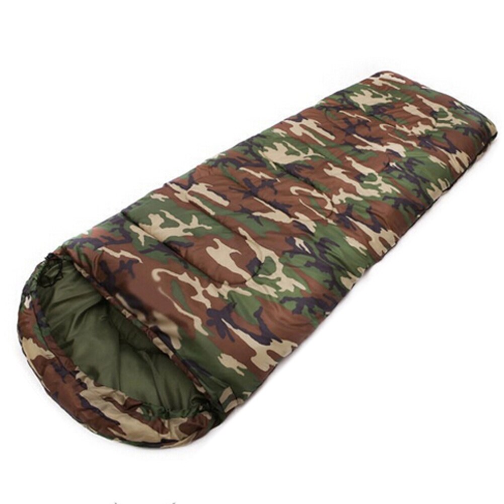 Katoen Camping slaapzak, 15 ~ 5 graden, envelop stijl, camouflage