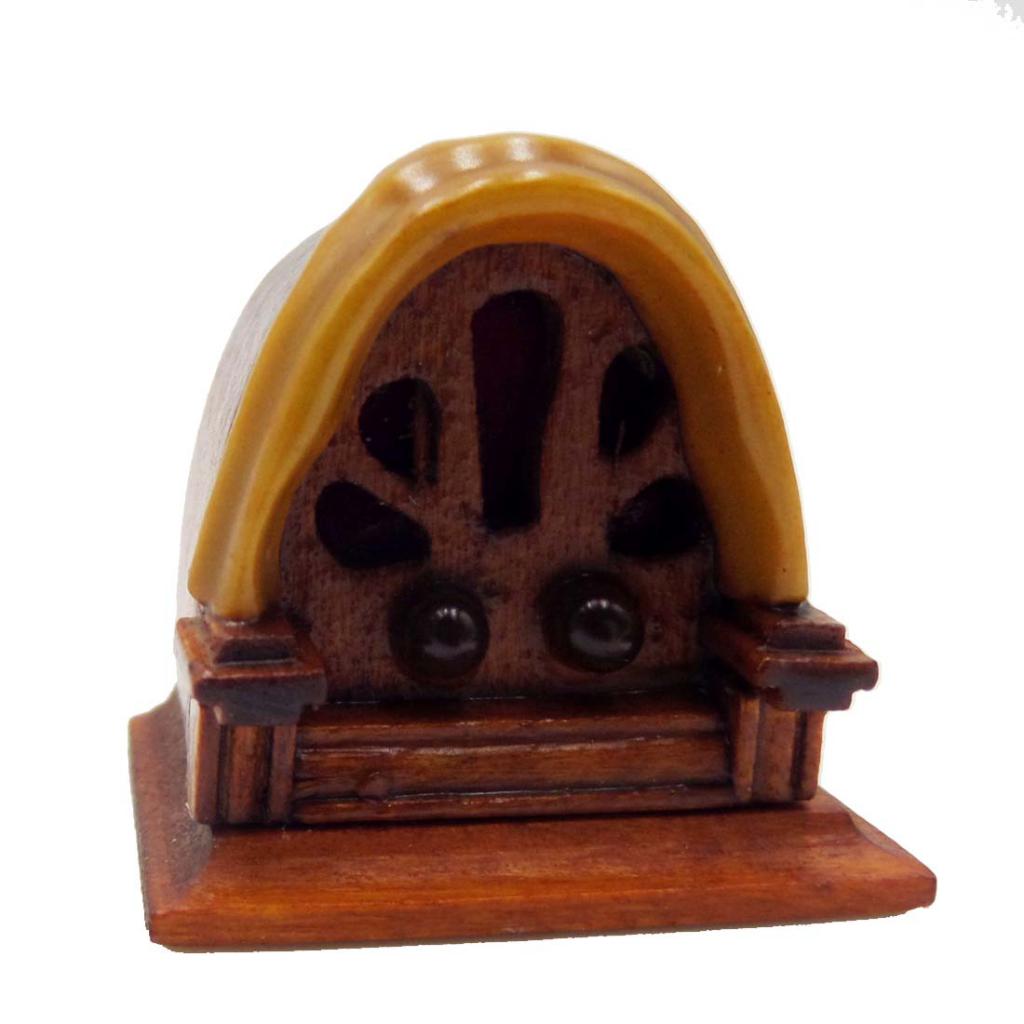 1/12 puppenhaus Miniatur Möbel retro Harz Radio Modell Schlafzimmer Ornament Klassische Spielzeug vorgeben Spielen Spielzeug für freundlicher