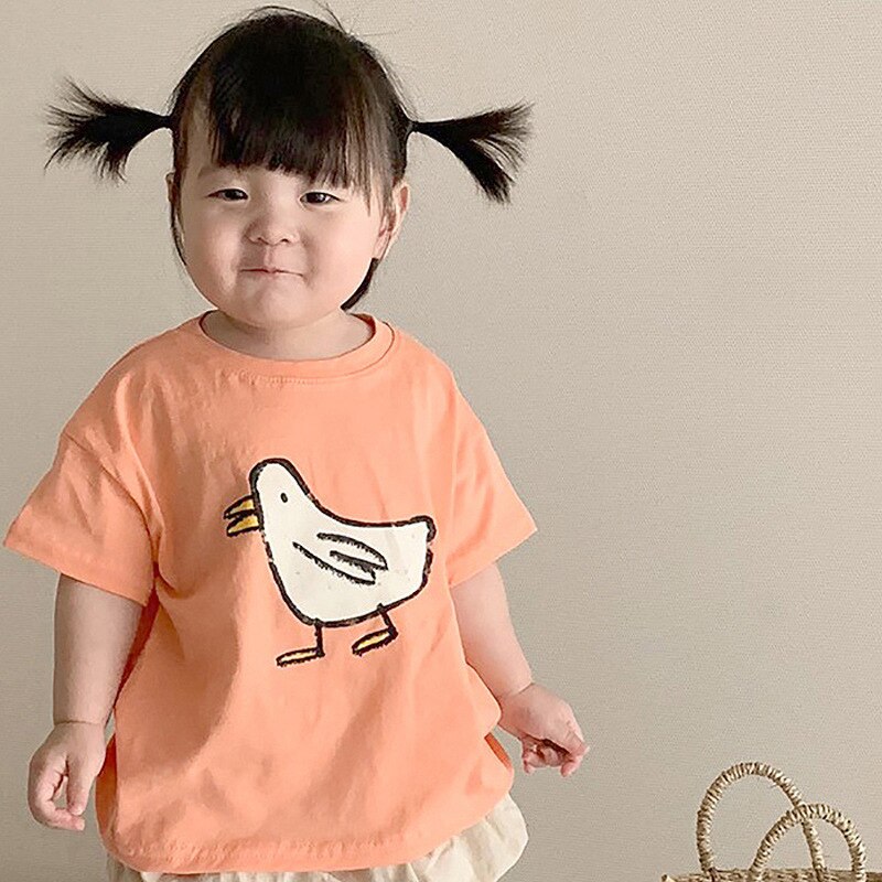 2022 Zomer Peuter Jongens Katoen Zacht Cartoon T-shirt Set Baby Meisjes Denim Shorts Set Tops En Broek 2 stuks Baby Kleding Set: t shirt3 / 3T