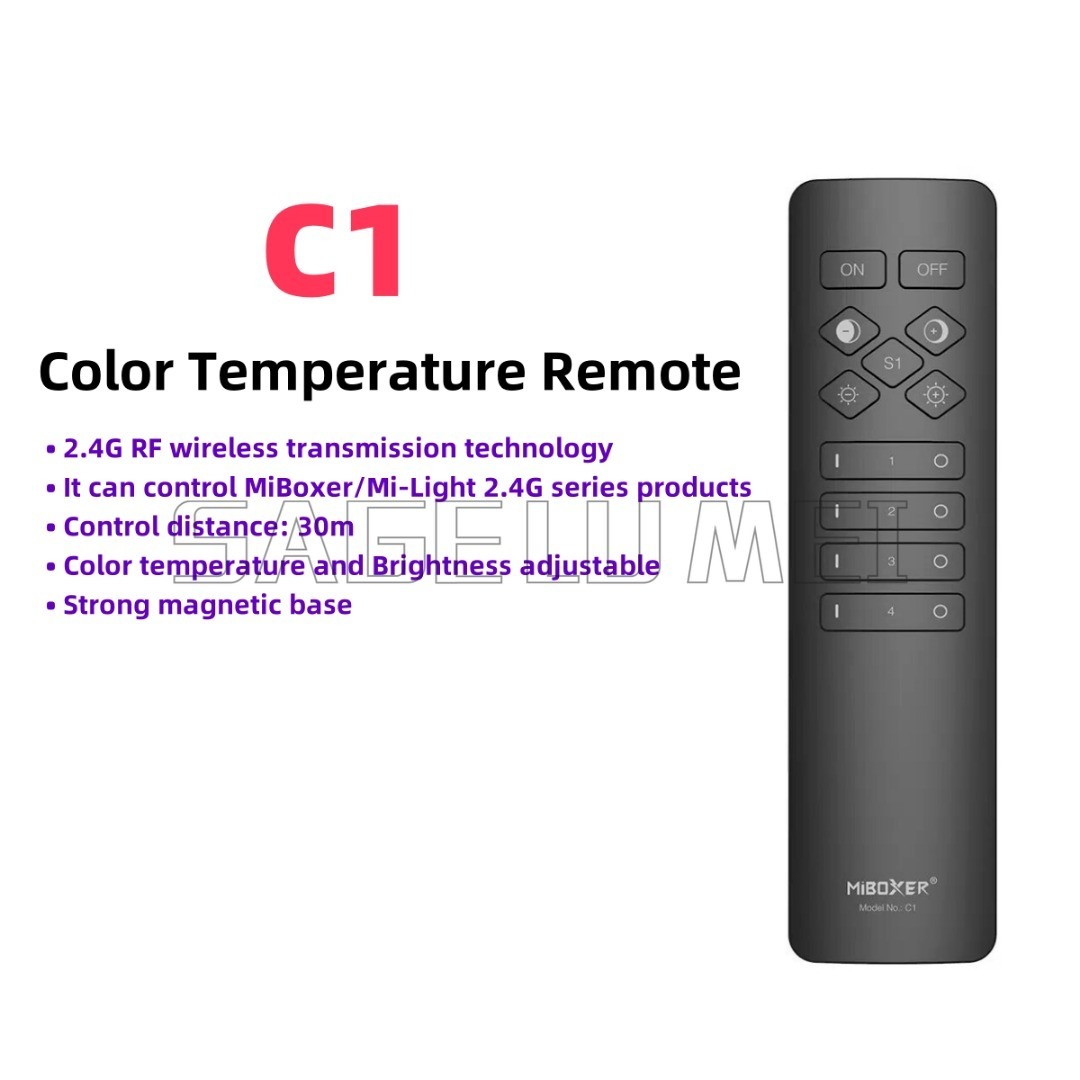 NEUE Miboxer2.4G RF-Fernbedienung C1 C2 C3 C4 C5 C6-Steuerung für dimmbare Farbtemperatur, einstellbares zeitliche Koordinierung, CCT, RGB+CCT, mehrere 4-Zonen